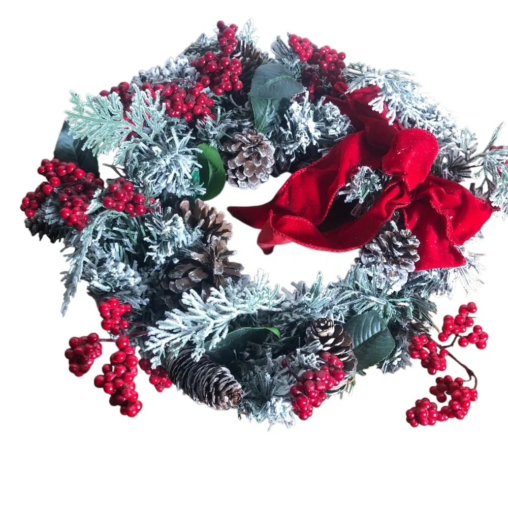 12 inch light up decorated Christmas wreath